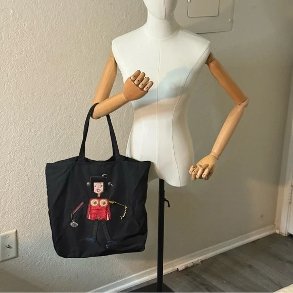 🔥SALE🔥🖤AUTHENTIC RARE PRADA NYLON ROBOT TOTE BAG🖤